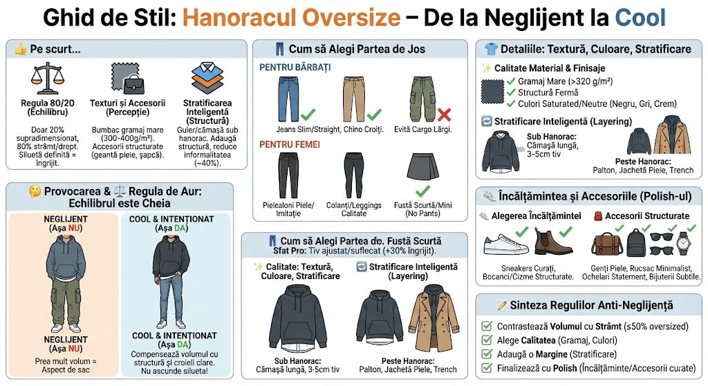 Cum porți un hanorac oversize fără să pari neglijent